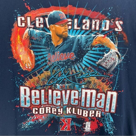Corey Kluber 2017 Blue Cleveland Indians Gildan Graphic T-Shirt Medium - Picture 2 of 8
